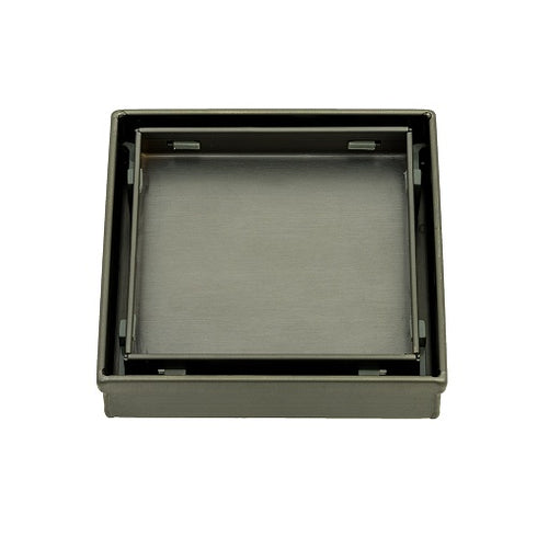 Radiant Square Tile Insert Floor Waste Gun Metal Grey 100mm x 100mm